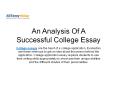 College Essay PowerPoint PPT Presentation