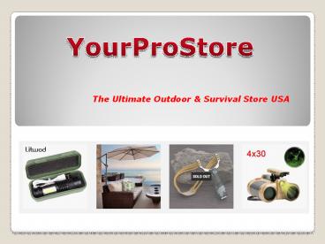 The Ultimate Outdoor & Survival Store USA