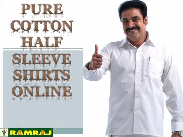 Pure Cotton Half Sleeve Shirts Online