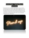 Custom Neon – Perfect Piece of Decoration PowerPoint PPT Presentation