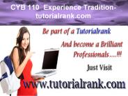 CYB 110  Experience Tradition- tutorialrank.com
