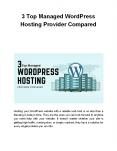 3 Top Managed WordPress Hosting Provider Compared PowerPoint PPT Presentation