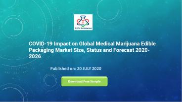 COVID-19 Impact on Global Medical Marijuana Edible Packaging Market Size, Status and Forecast 2020-2026