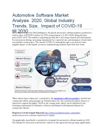 Business Outlook of Automotive Software Market