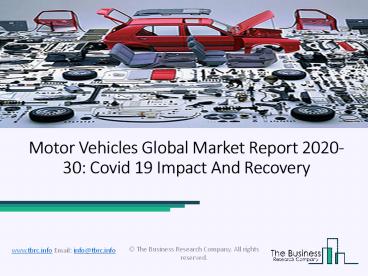 Motor Vehicles Market Future Growth Innovation Strategies Forecast To 2030