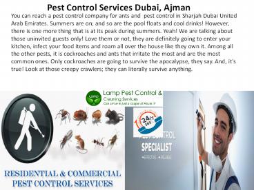 Pest control Al qusais