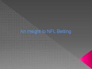 An Insight to NFL Betting