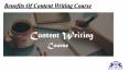 Benefits of content Writing Course