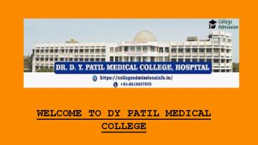 Know About DY Patil Admission process and Scholarships detail