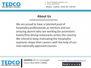 Culinary Degree In India Gurgaon