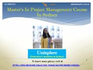 Top Master's In Project Management Course In Sydney