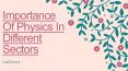 Importance of Physics In Different Sectors PowerPoint PPT Presentation