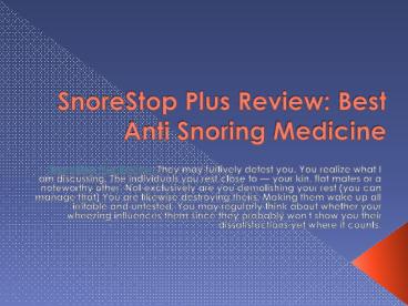 SnoreStop Plus Review: Wrist Watches, Snoring Band | Toptechgadgets |