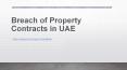 Breach of Property Contracts in UAE PowerPoint PPT Presentation