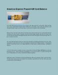 American Express Prepaid Gift Card Balance | Shop Online PowerPoint PPT Presentation