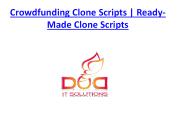 Crowdfunding Clone Scripts | Ready-Made Clone Scripts | DOD IT SOLUTIONS
