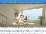 How To Choose The Appropriate Commercial Cleaning Service