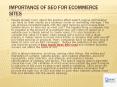 Importance of SEO for Ecommerce Sites PowerPoint PPT Presentation