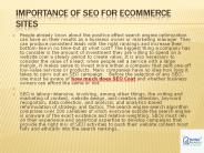 Importance of SEO for Ecommerce Sites
