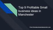 Top 10 Profitable Small business ideas in Manchester