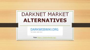 Darknet Market Alternatives