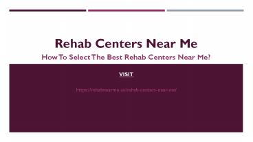Rehab Centers Near Me