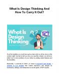 What Is Design Thinking And How To Carry It Out? PowerPoint PPT Presentation