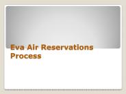 Eva Air Reservations