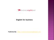 English for business