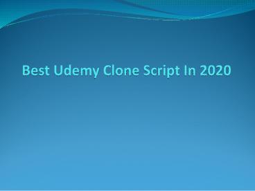Best Udemy Clone Script in 2020 - EduStar