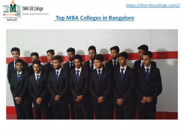 Top MBA Colleges in Bangalore - IBMR IBS