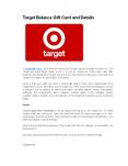 Target Balance Gift Card and Details PowerPoint PPT Presentation