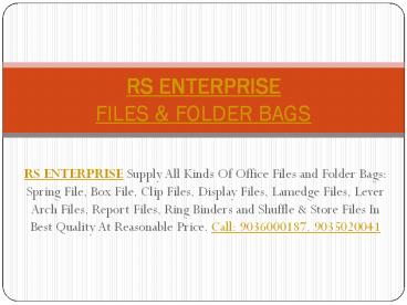 Office Files and Folder Bags Supplier in Bangalore