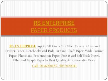 Copy and Printer Paper | Post it and Self Stick Notes | Presentation Paper