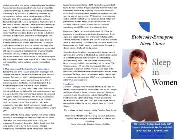 Guide on Sleep in Women by Etobicoke Sleep Clinic Brampton