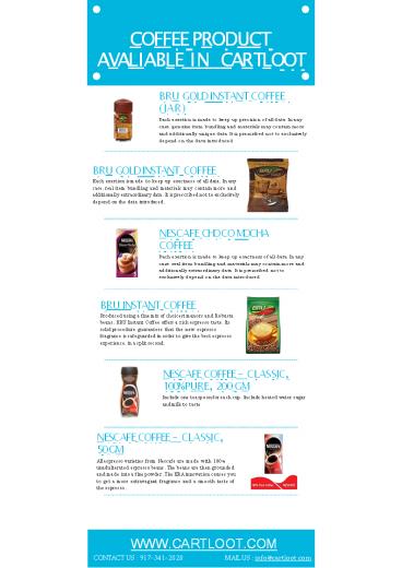 coffee product from cartloot