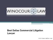 Best Dallas Commercial Litigation Lawyer - www.winocourlaw.com
