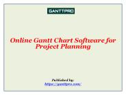 Online Gantt Chart Software for Project Planning