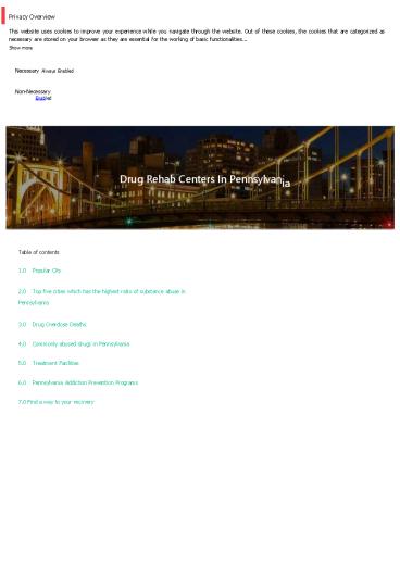 Drug Rehab Centers In Pennsylvania