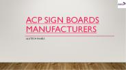 ACP Sign Boards Manufacturers