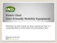 Power Chair – User-Friendly Mobility Equipment