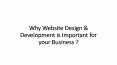 Why Website Design & Development is Important for your Business? PowerPoint PPT Presentation