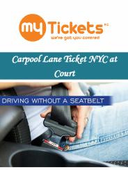Carpool Lane Ticket NYC at Court