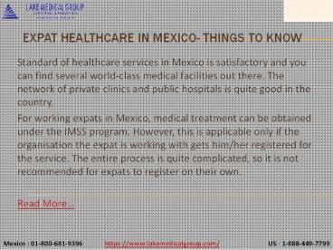 Expat Healthcare in Mexico- Things to Know