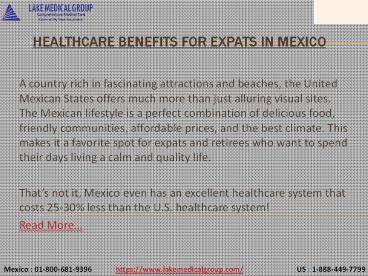 Healthcare benefits for expats in Mexico