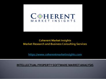INTELLECTUAL PROPERTY SOFTWARE MARKET ANALYSIS