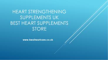 Heart Strengthening Supplements UK | Best Heart Supplements Store