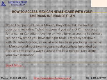 How to Access Mexican Healthcare with Your American Insurance