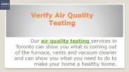 Indoor Air Quality | Verify Air Quality Testing