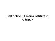 JEE mains institute in udaipur